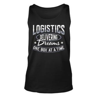 Logistics Manager Delivering Logistician Logistics Officer Unisex Tank Top | Mazezy