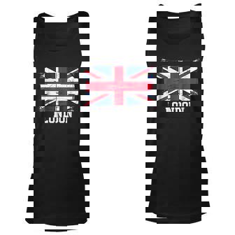 London England Vintage Distressed Flag Men Women Tank Top Graphic Print Unisex - Thegiftio UK