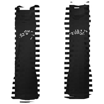 Los Angeles Curved Words Only Flipped Upside Down Men Women Tank Top Graphic Print Unisex - Thegiftio
