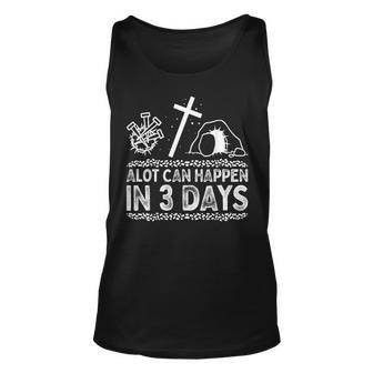 A Lot Can Happen In 3 Days Jesus Cross Christian Easter Day Tank Top | Mazezy