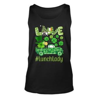 Love Lunch Lady Gnome Shamrock Saint Patricks Day Unisex Tank Top - Seseable