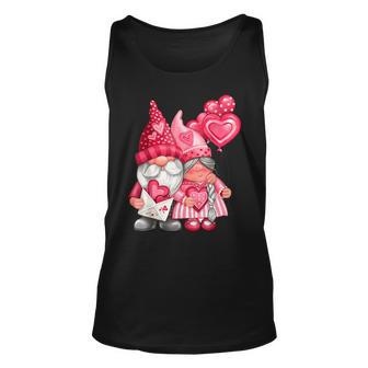 Love My Two Gnomies Cute Gnomes Heart Valentines Day Unisex Tank Top - Seseable