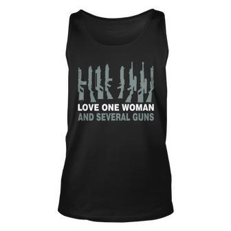 Love One Woman And Several Guns Unisex Tank Top - Monsterry UK
