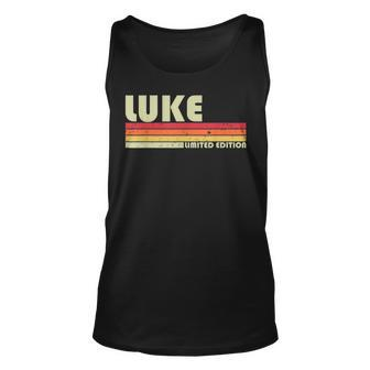 Luke Gift Name Personalized Funny Retro Vintage Birthday Unisex Tank Top - Seseable