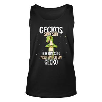 Lustiges Gecko Unisex TankTop mit Geckos sind süß Spruch, Niedliche Tierliebhaber Tee - Seseable