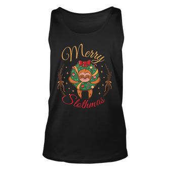 Lustiges Süßes Faultier Weihnachten Tank Top - Seseable