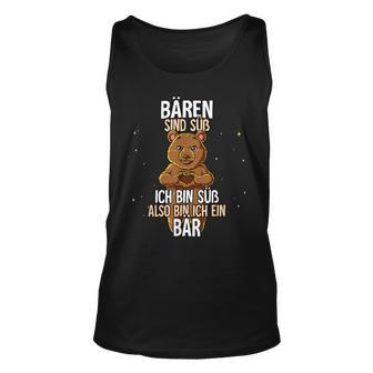 Lustiges Unisex TankTop mit Bären-Motiv Bären sind süß, also bin ich ein Bär - Seseable