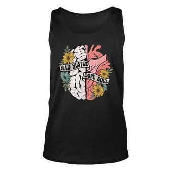 Mad Hustle Dope Soul Floral Brain Mental Health Awareness Unisex Tank Top | Mazezy