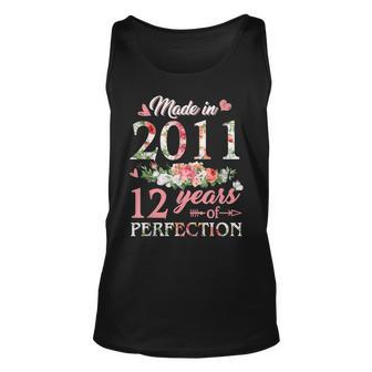 Made In 2011 12 Year Old 12Th Birthday Gift For Girl Women Unisex Tank Top - Thegiftio UK