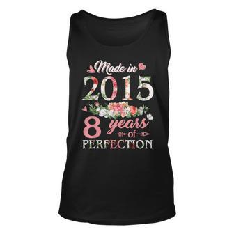 Made In 2015 8 Year Old 8Th Birthday Gift For Girl Women Unisex Tank Top - Thegiftio UK