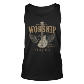 Made To Worship Psalm 95 1 Guitar Unisex Tank Top | Mazezy