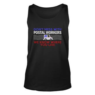 Mail Carrier Mailman Postal Worker Post Office Gift V2 Men Women Tank Top Graphic Print Unisex - Thegiftio UK