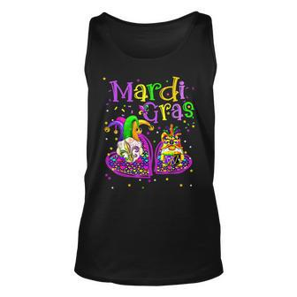 Mardi Gras 2023 Girls Mask Beads Carnival Party Gnome Unisex Tank Top - Seseable