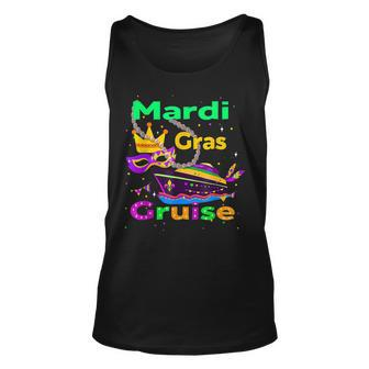 Mardi Gras Cruise Cruising Mask Design 2023 Matching Family V2 Unisex Tank Top - Seseable
