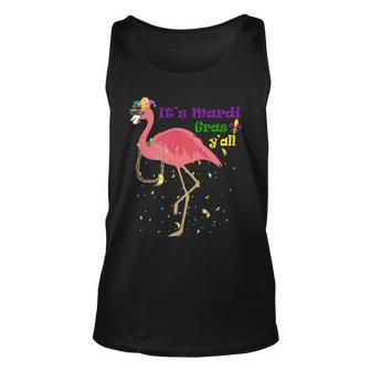 Mardi Gras Flamingo Unisex Tank Top - Monsterry