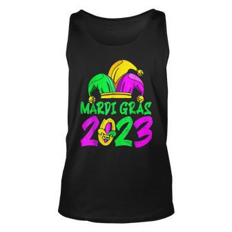 Mardi Gras Funny Mardi Gras 2023 Beads Mask Gifts Unisex Tank Top - Seseable