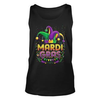 Mardi Gras Mask Beads Funny Party Unique New Orleans Parade V2 Unisex Tank Top - Seseable