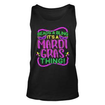Mardi Gras Party Beads And Bling Its A Mardi Gras Thing Unisex Tank Top - Seseable
