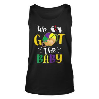 Mardi Gras Pregnancy Announcement We Got The Baby Gift Unisex Tank Top - Seseable
