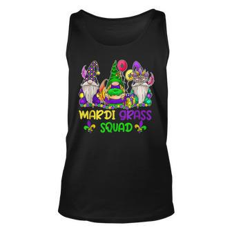 Mardi Gras Squad Gnomes Funny Festival Party Costume Outfits Unisex Tank Top - Seseable