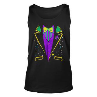 Mardi Gras Tuxedo Costume Funny Carnival Parade Design V2 Unisex Tank Top - Seseable