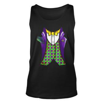 Mardi Gras Tuxedo Suit Party Vest Carnival Parade Costume Unisex Tank Top - Seseable