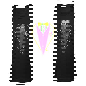 Mardi Gras Tuxedo Vest Costume Funny Carnival Parade Unisex Tank Top - Seseable