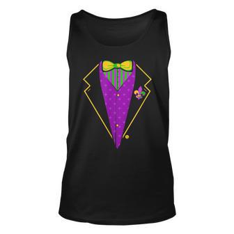 Mardi Gras Tuxedo Vest Costume Funny Carnival Parade Unisex Tank Top - Seseable