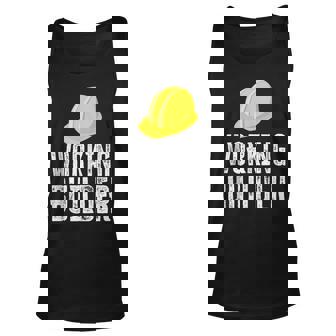 Master Builder Dad Hard Hat Fathers Day Daddy Son Matching Unisex Tank Top - Thegiftio