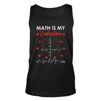 Math Is My Valentine Hearts Equation Funny Valentines Day Unisex Tank Top | Seseable CA