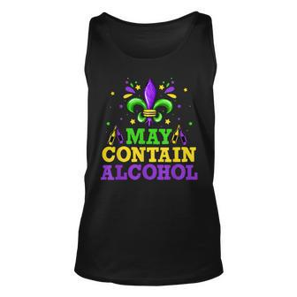 May Contain Alcohol Cute Mardi Gras 2023 Party Funny Gift Unisex Tank Top - Seseable