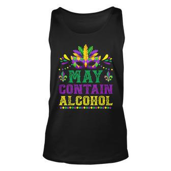 May Contain Alcohol Funny Mardi Gras 2023 V2 Unisex Tank Top - Seseable