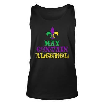 May Contain Alcohol Funny Mardi Gras 2023 V5 Unisex Tank Top | Seseable CA