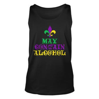 May Contain Alcohol Mardi Gras V2 Unisex Tank Top - Seseable