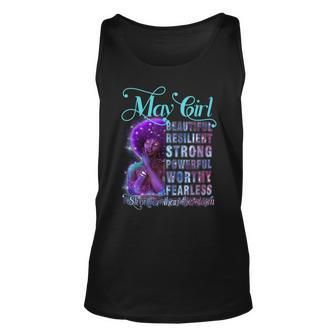 May Queen Beautiful Resilient Strong Powerful Worthy Fearless Stronger Than The Storm Unisex Tank Top - Seseable