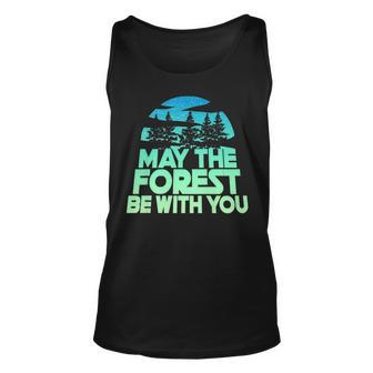 May The Forest Be With You Shirt Nature Lover Earth Day Tee Unisex Tank Top | Mazezy
