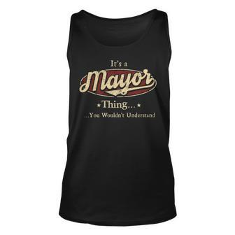 Mayor Personalized Name Gifts Name Print S With Name Mayor Unisex Tank Top - Seseable