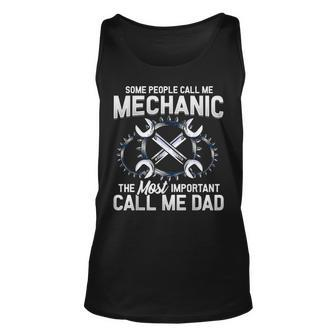 Mechanic Dad Mechanics Fathers Day Dads Birthday Gift V2 Unisex Tank Top - Seseable