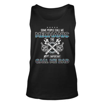 Mechanic Dad Mechanics Fathers Day Funny Birthday Party Gift Unisex Tank Top - Seseable