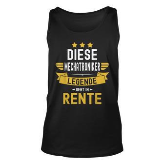 Mechatroniker Rentner Unisex TankTop, Legende Geht In Rente Design - Seseable