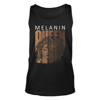 Melanin Queen African American Strong Black Natural Afro V6 Unisex Tank Top - Seseable
