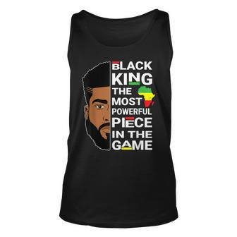 Mens African Afro Black King The Most Powerful Piece In The Game Men Women Tank Top Graphic Print Unisex - Thegiftio UK