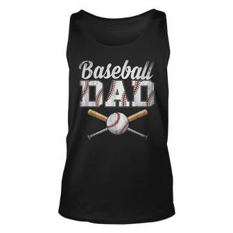 Mens Baseball Dad For Dad Fathers Day Baseball Lovers Unisex Tank Top | Mazezy AU
