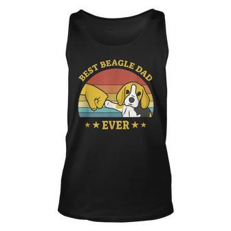 Mens Best Beagle Dad Ever Proud Vintage Beagle Gifts Puppy Lover Unisex Tank Top - Seseable