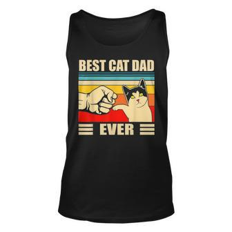 Mens Best Cat Dad Ever Funny Cat Daddy Man Fathers Day Gift Unisex Tank Top - Seseable