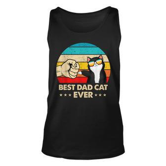 Mens Best Cat Dad Ever Funny Cat Lover Cat Dady Father Vintage Unisex Tank Top - Thegiftio UK