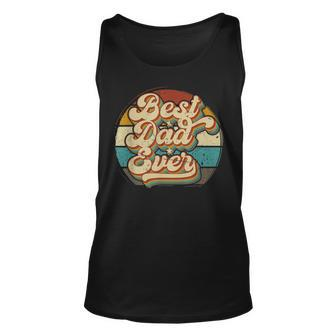 Mens Best Dad Ever Funky Disco 70S 80S Saying Papa Fathers Day Unisex Tank Top - Thegiftio UK