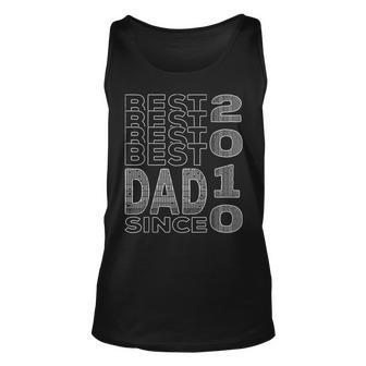 Mens Best Dad In The World Dad Since 2010 Fathers Day Unisex Tank Top - Thegiftio UK