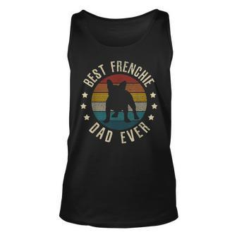 Mens Best Frenchie Dad Ever - Vintage French Bulldog Funny Gift Unisex Tank Top - Seseable