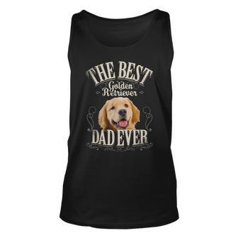 Mens Best Golden Retriever Dad Ever Funny Dog Lover Gifts For Men Unisex Tank Top - Seseable